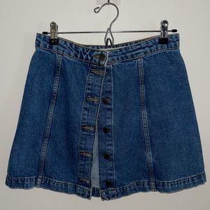 Top shop size 28 mini button denim skirt